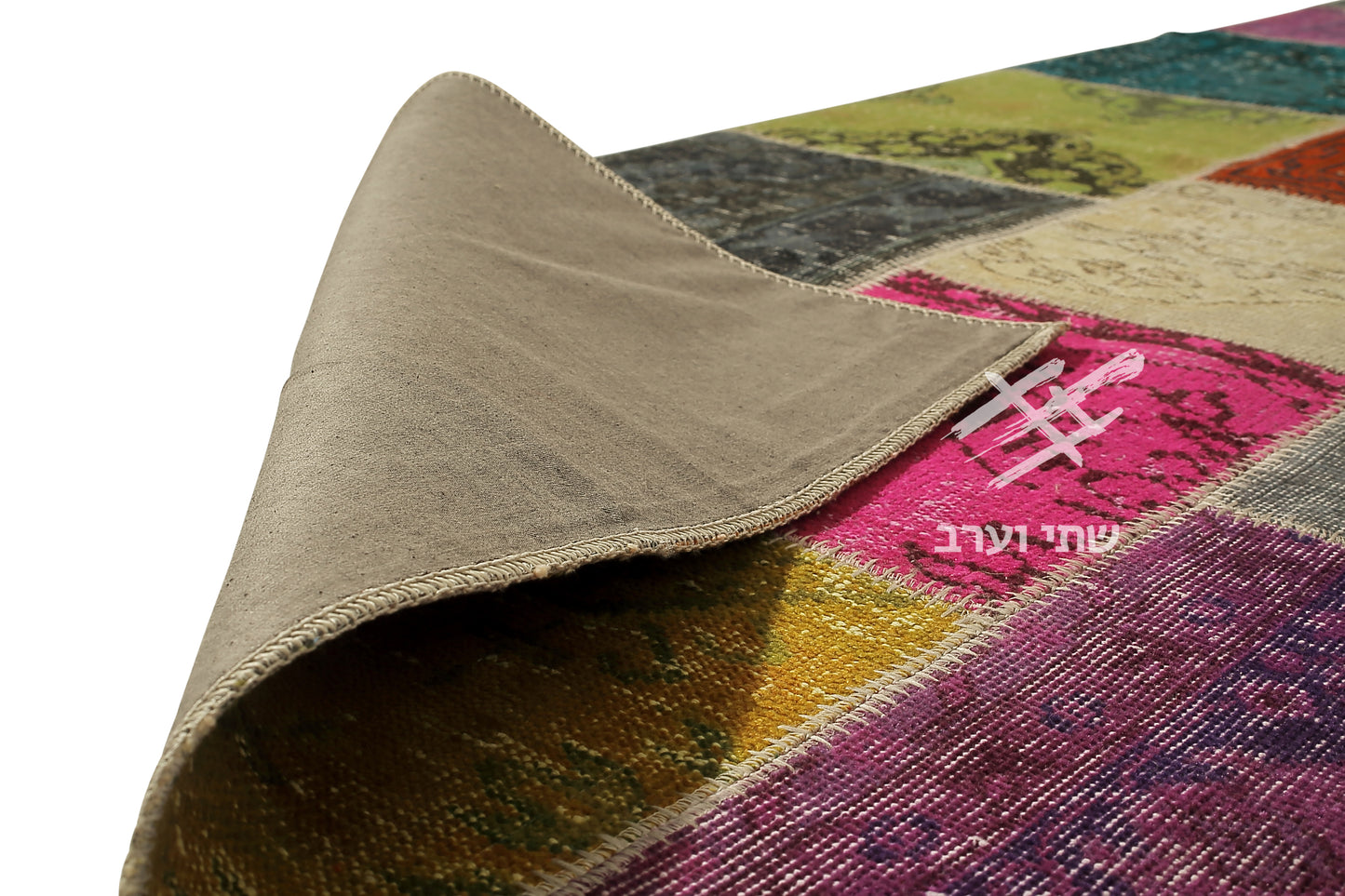 שטיח טלאים צבעוני דגם מולטיקולור