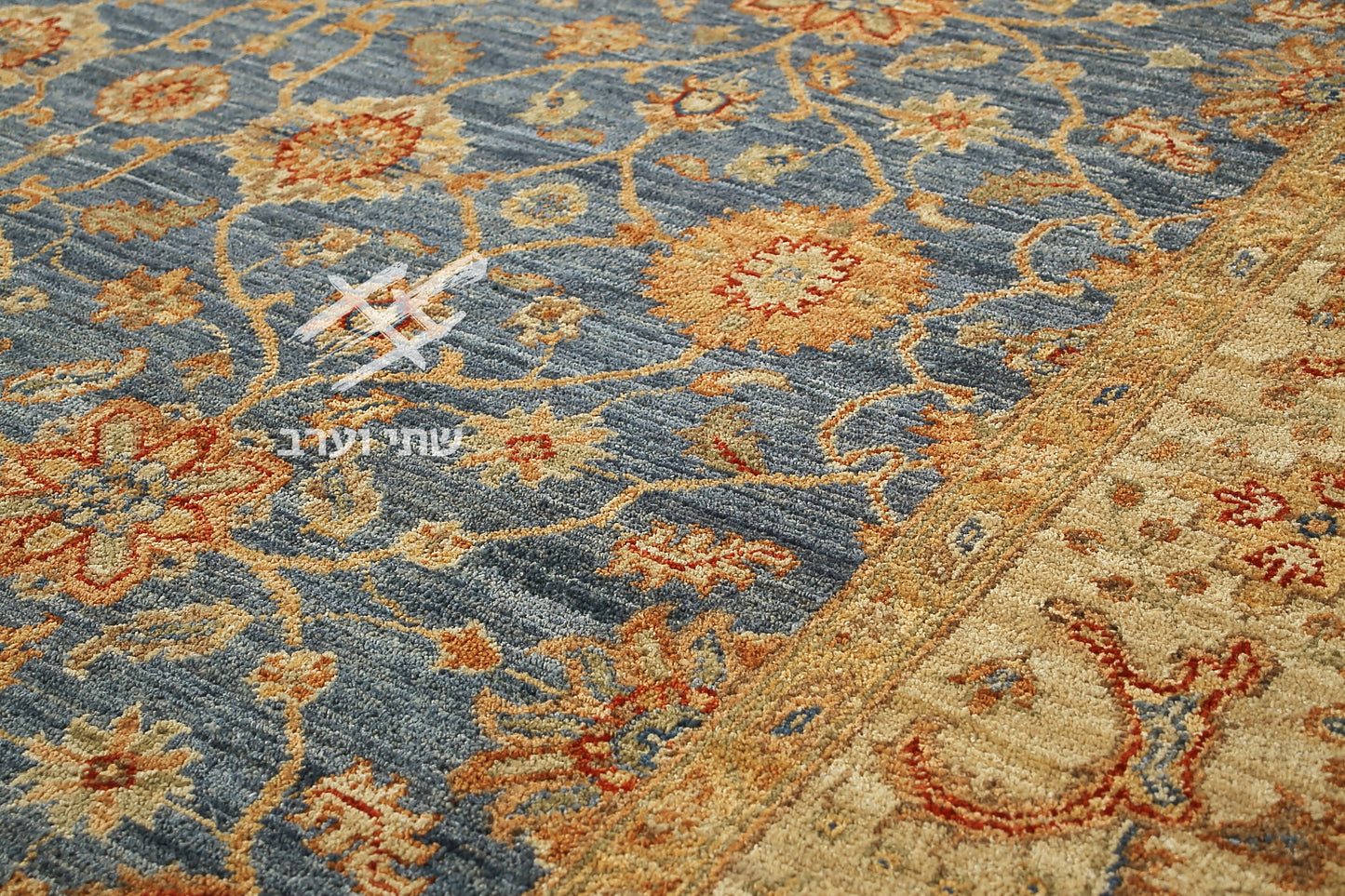 שטיח זיגלר כחול עתיק